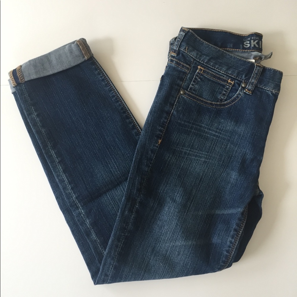 NWT Women's Girl's New York & Co Blue Skinny Ankle Low Rise Jeans Size 0